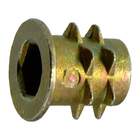 Midwest Fastener Hex Drive Threaded Insert, M4-0.70 Int Thrd Sz, 10 mm L, Zinc Alloy, 15 PK 32761